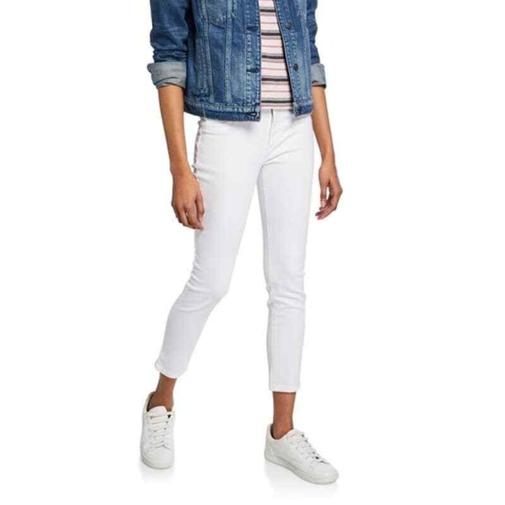 DL1961 Florence Cropped Instasculpt‎ Skinny Jeans Womens Size 24 White Denim